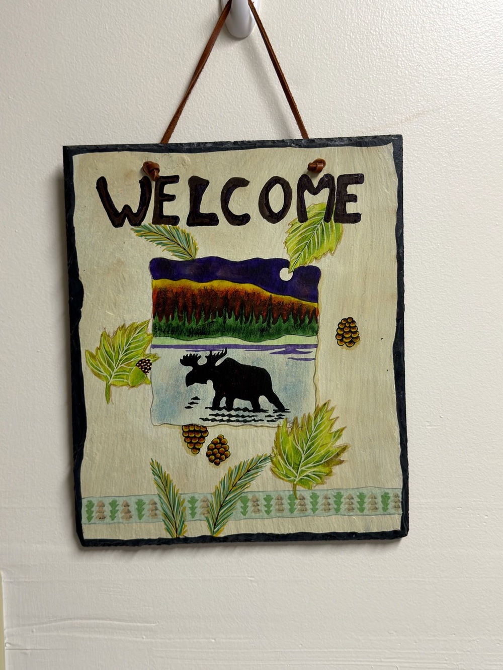Vintage Metal Rustic Welcome Sign